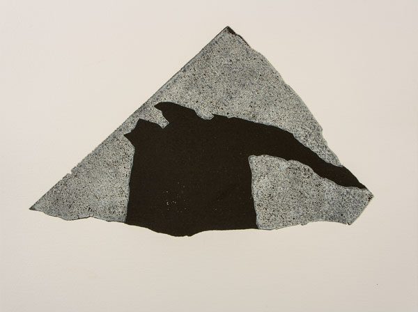 figur 5, 2010<br />Holzschnitt auf B&uuml;tten, 62 x 52 cm