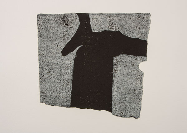 figur 7, 2010<br />Holzschnitt auf B&uuml;tten, 62 x 52 cm